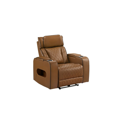 Regal Leather-gel Power Recliner Cognac Regal Leather-gel Power Recliner Cognac